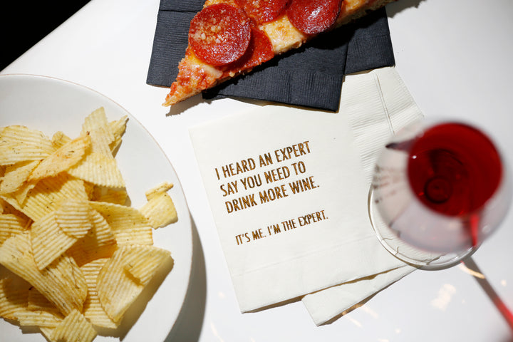 Drink More Wine Cocktail Napkins