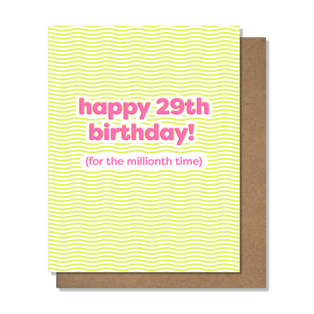 29th Bday Colorful Card