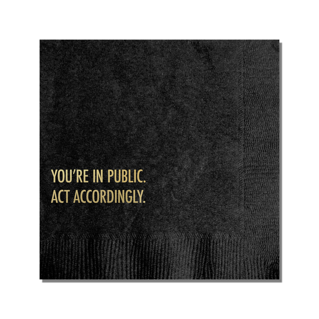 Act Accordingly Cocktail Napkins
