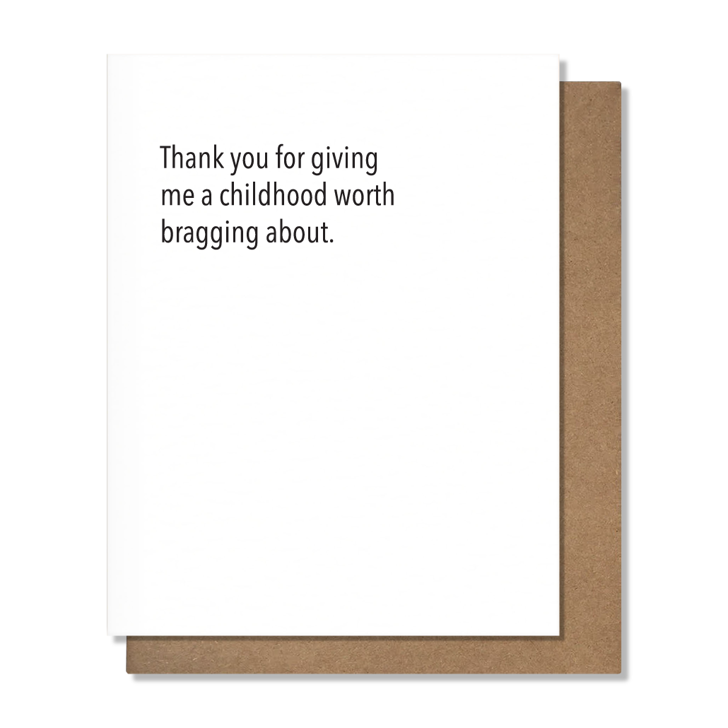 Brag Childhood Card