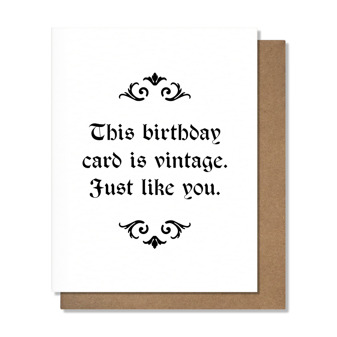 This Card Is Vintage Card