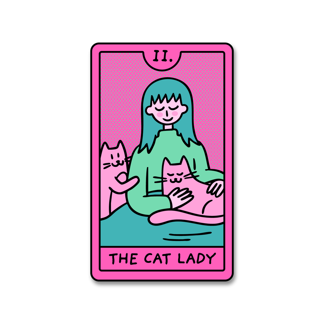 Cat Lady Tarot Sticker