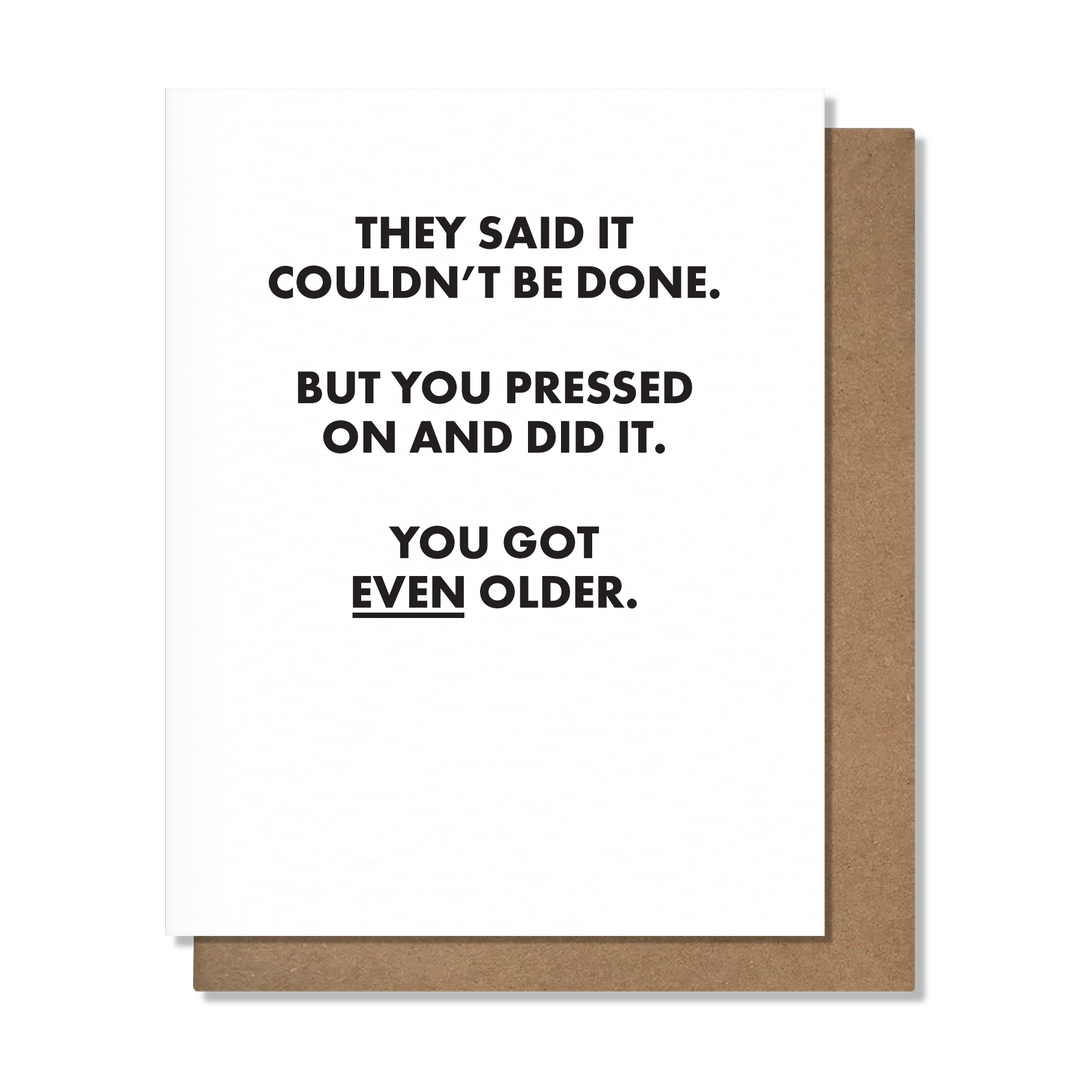 Couldn't Be Done Funny Birthday Card