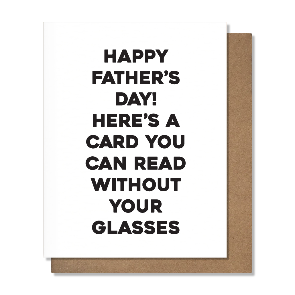 Dad Glasses BW Card