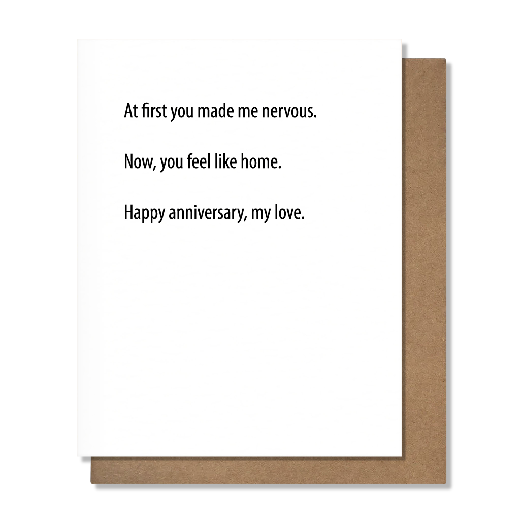 Feel Like Home Anniversary Card