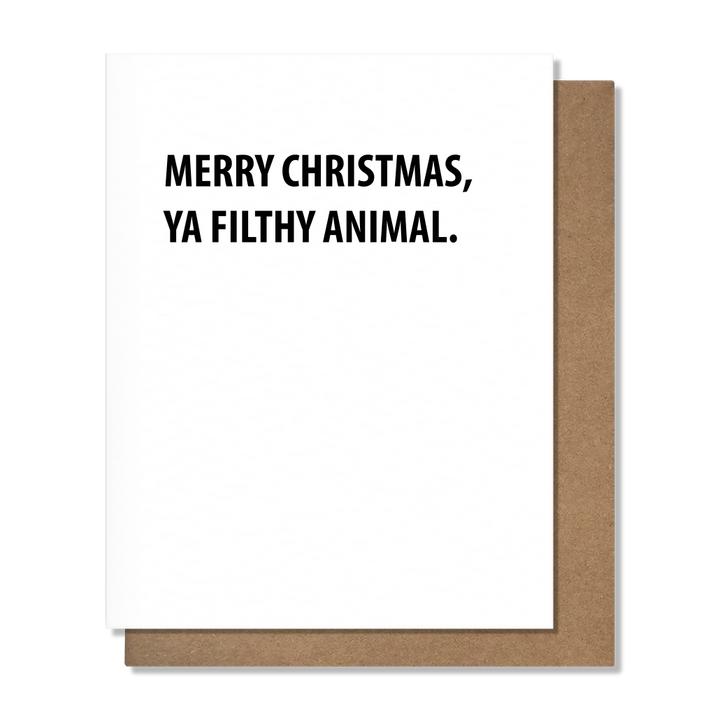 Filthy Animal Christmas Card