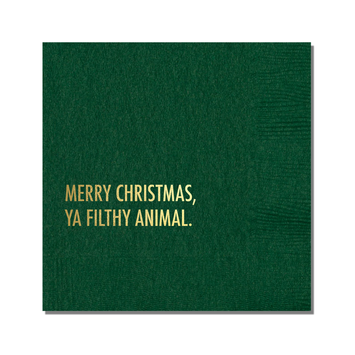 Filthy Animal Christmas Cocktail Napkins