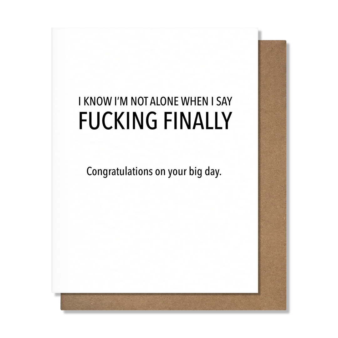 Finally Wedding Card