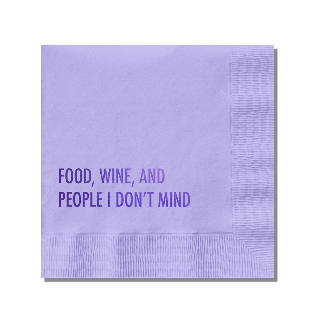 Food & Wine Cocktail Napkin