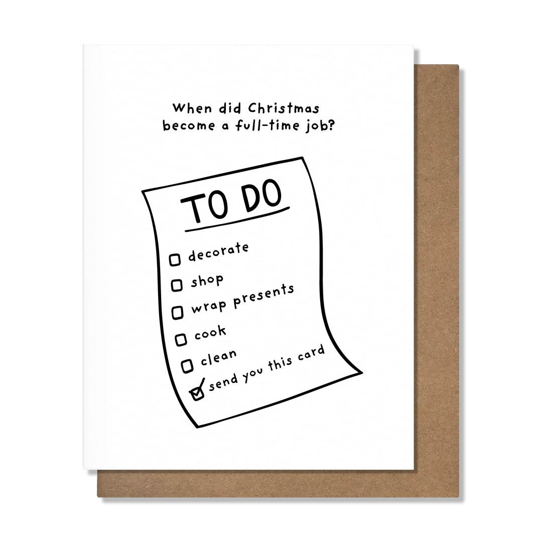 Full-Time Job Xmas Card