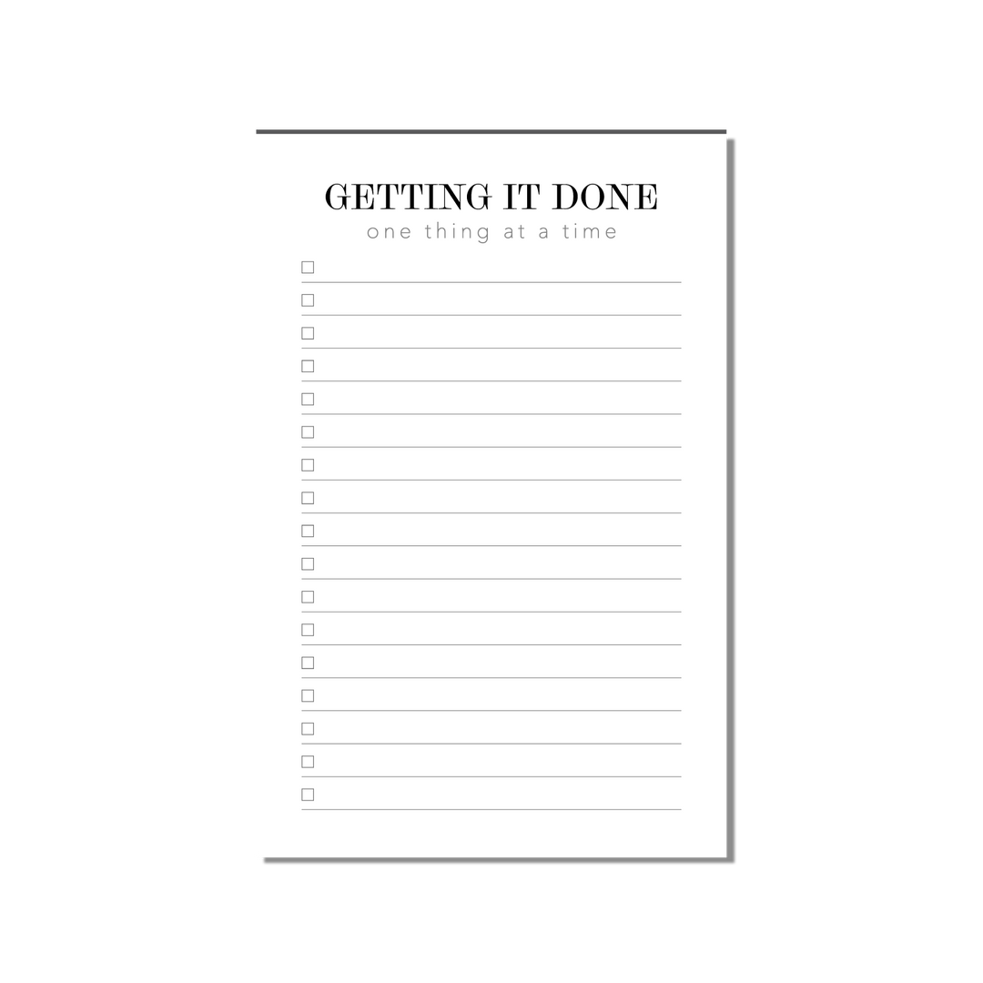 One Thing At A Time Notepad