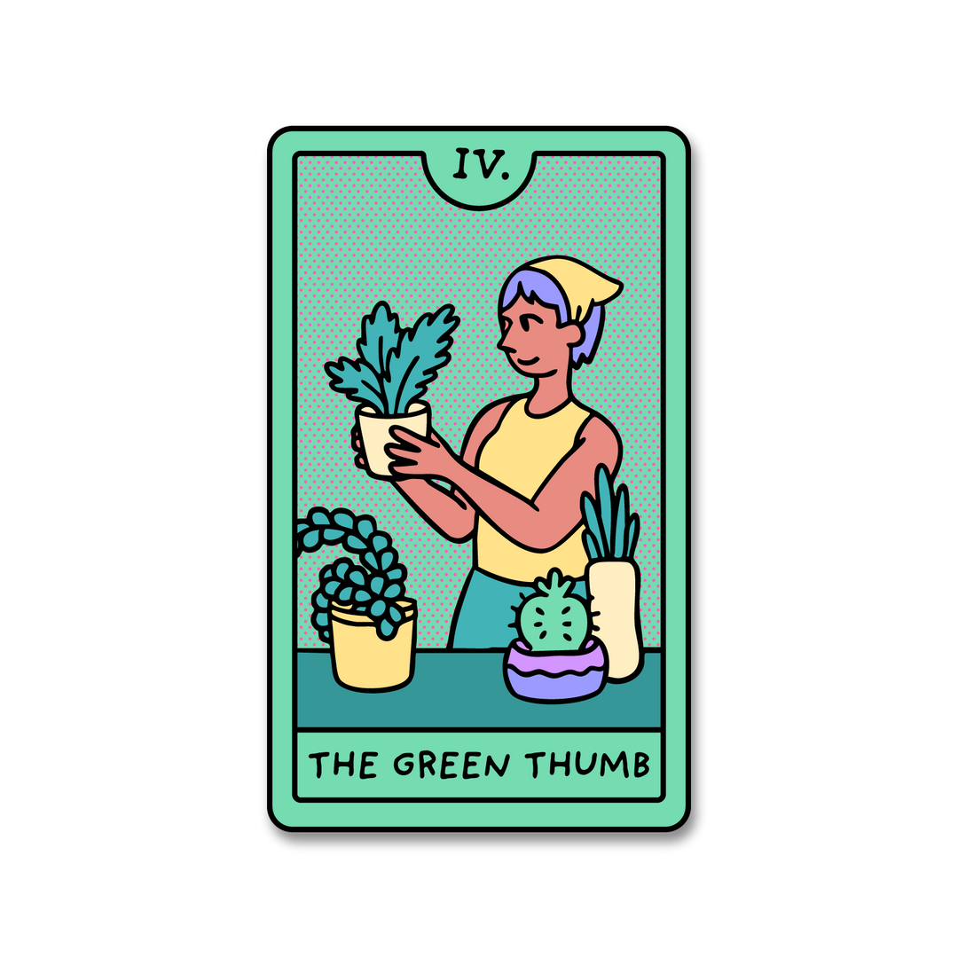 Green Thumb Tarot Sticker