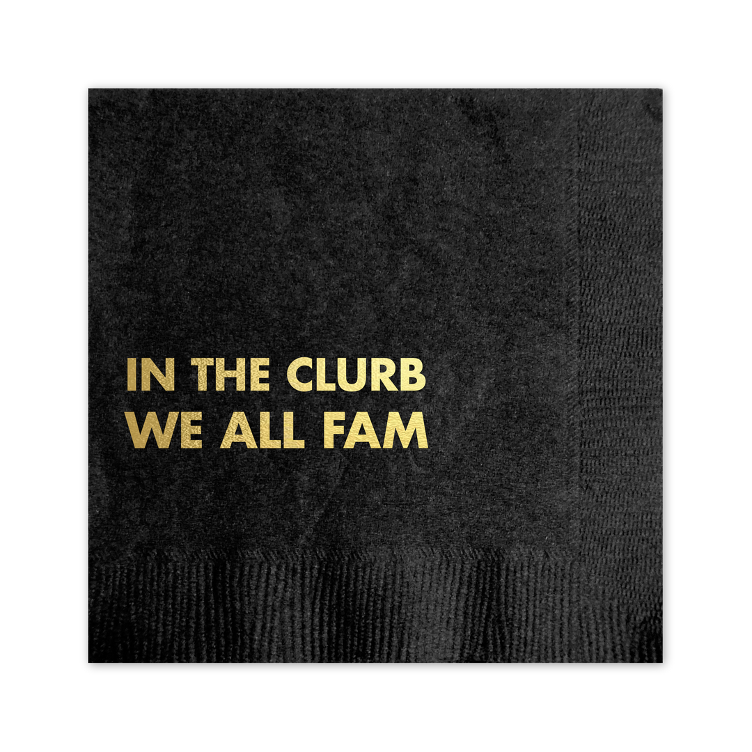 In The Clurb Cocktail Napkin