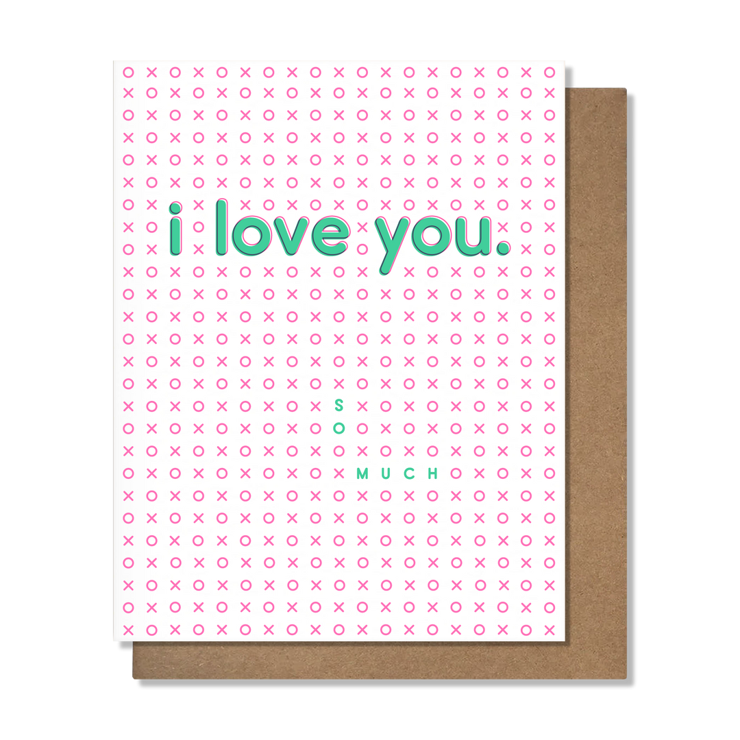 Love You So Much Colorful Card