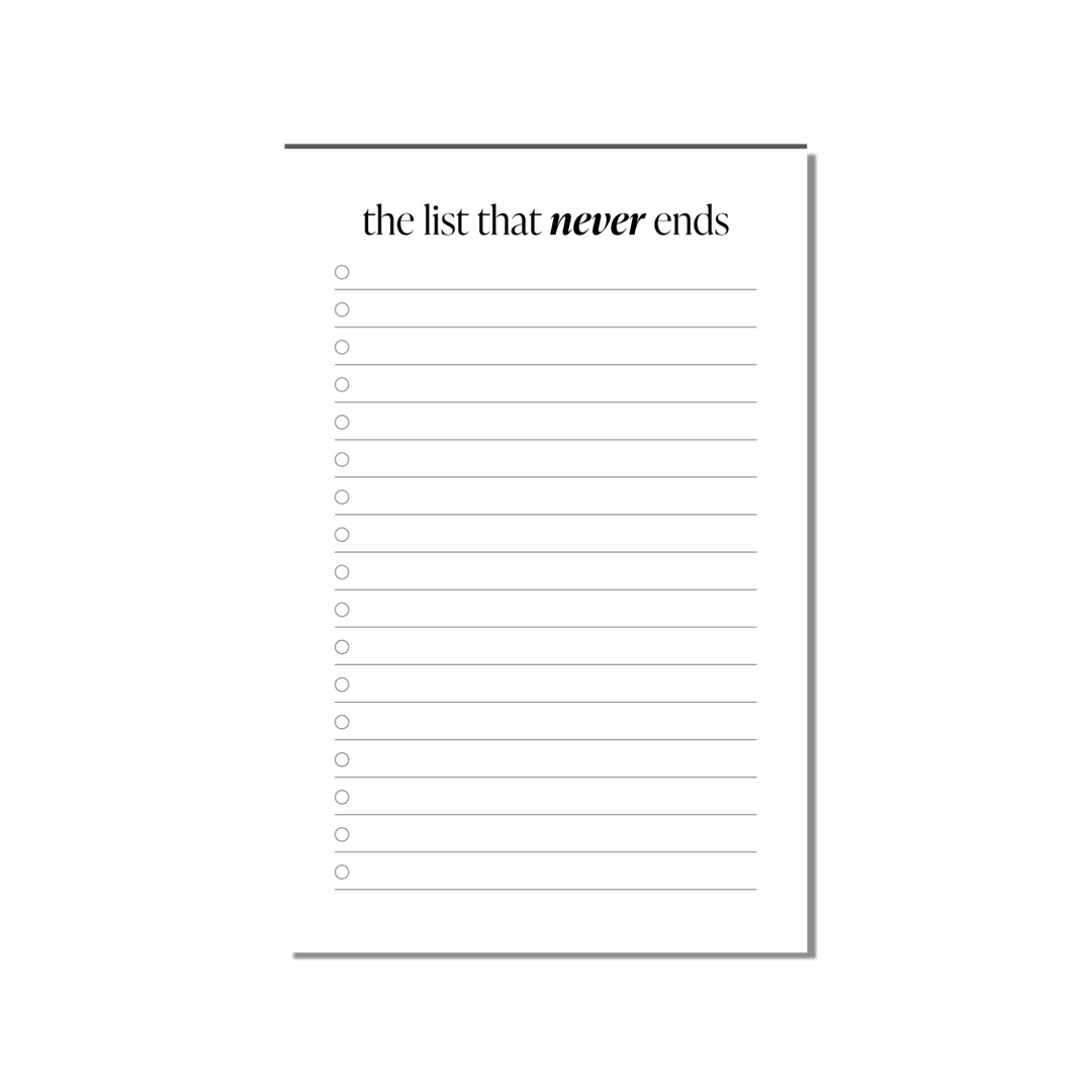 The List That Never Ends Notepad