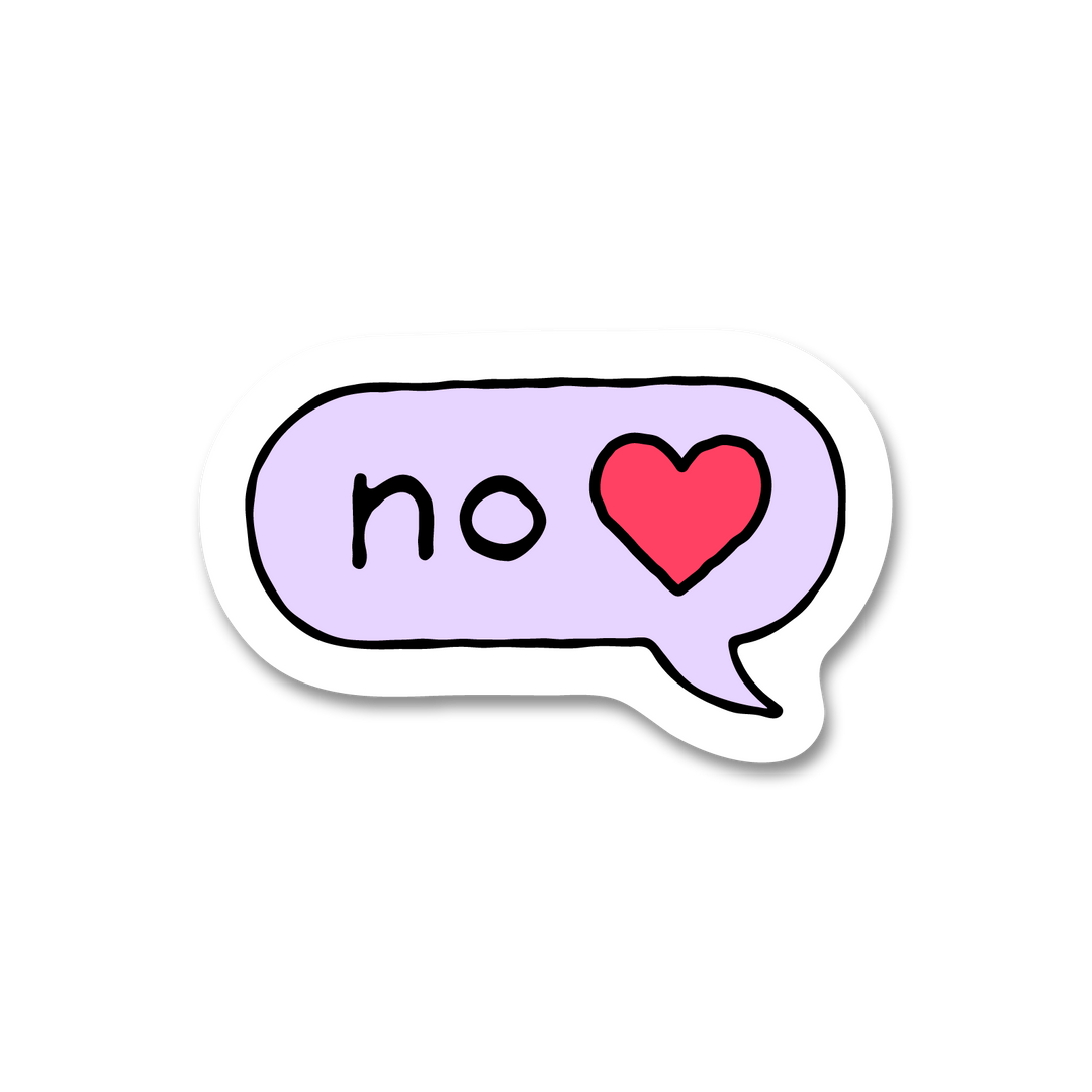 No Heart Sticker