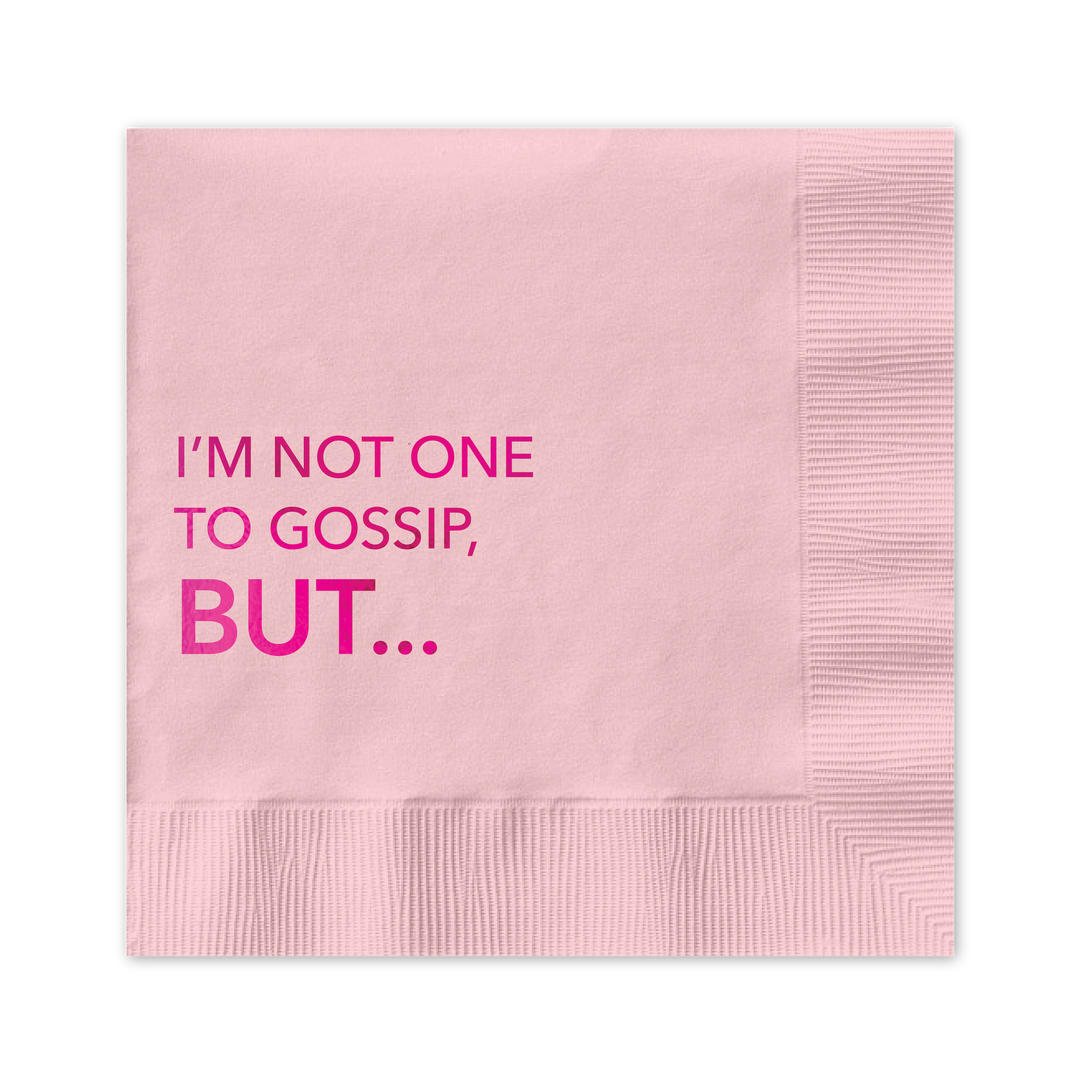 Not One To Gossip Cocktail Napkin