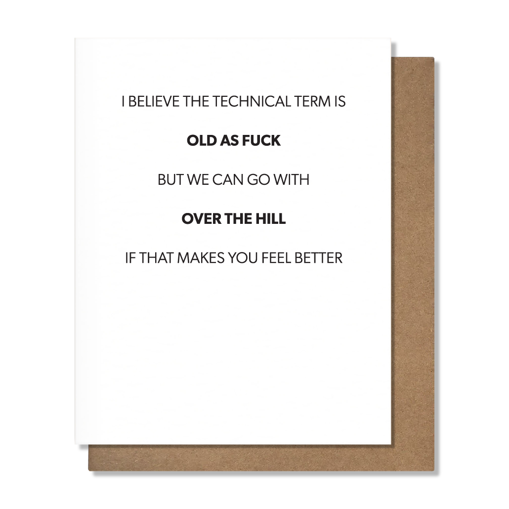 Over the Hill Card