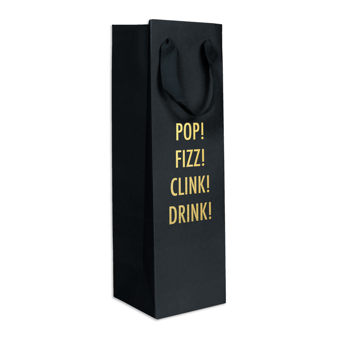Pop Fizz Wine Bag (Black)