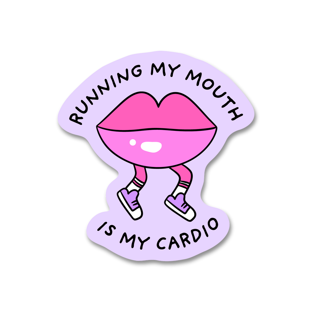 Running Mouth Sticker