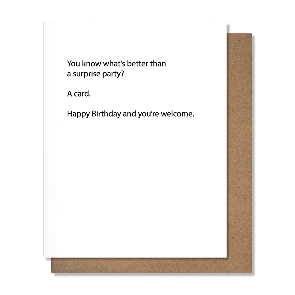 Surprise Party Card