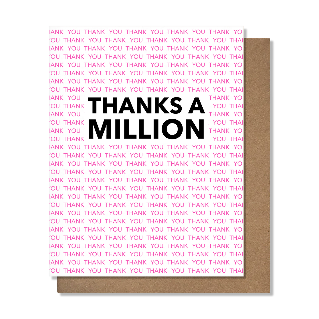 Thanks A Million Color Card