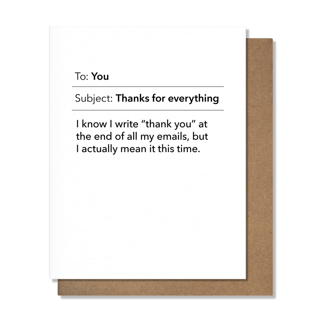 Thanks Email Card