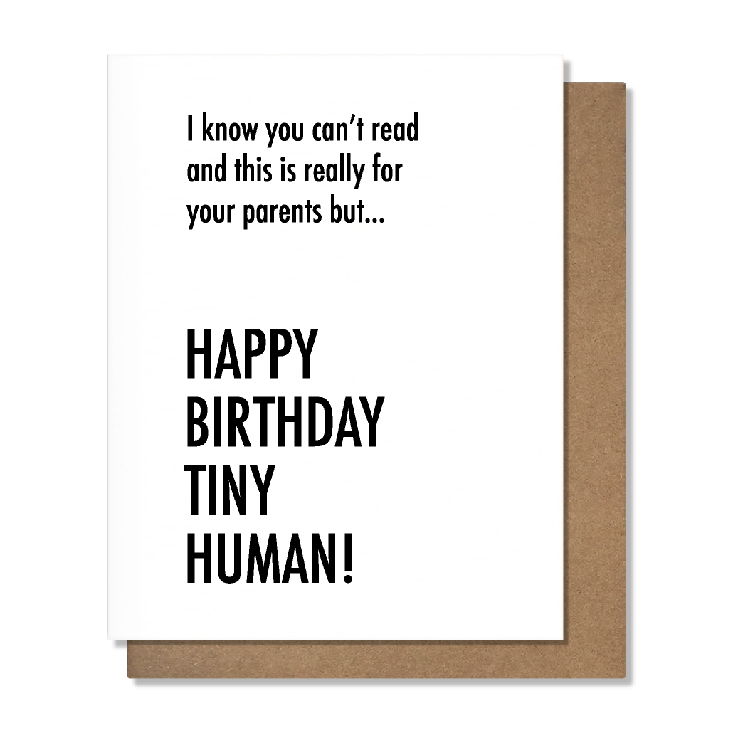 Tiny Human Birthday Card