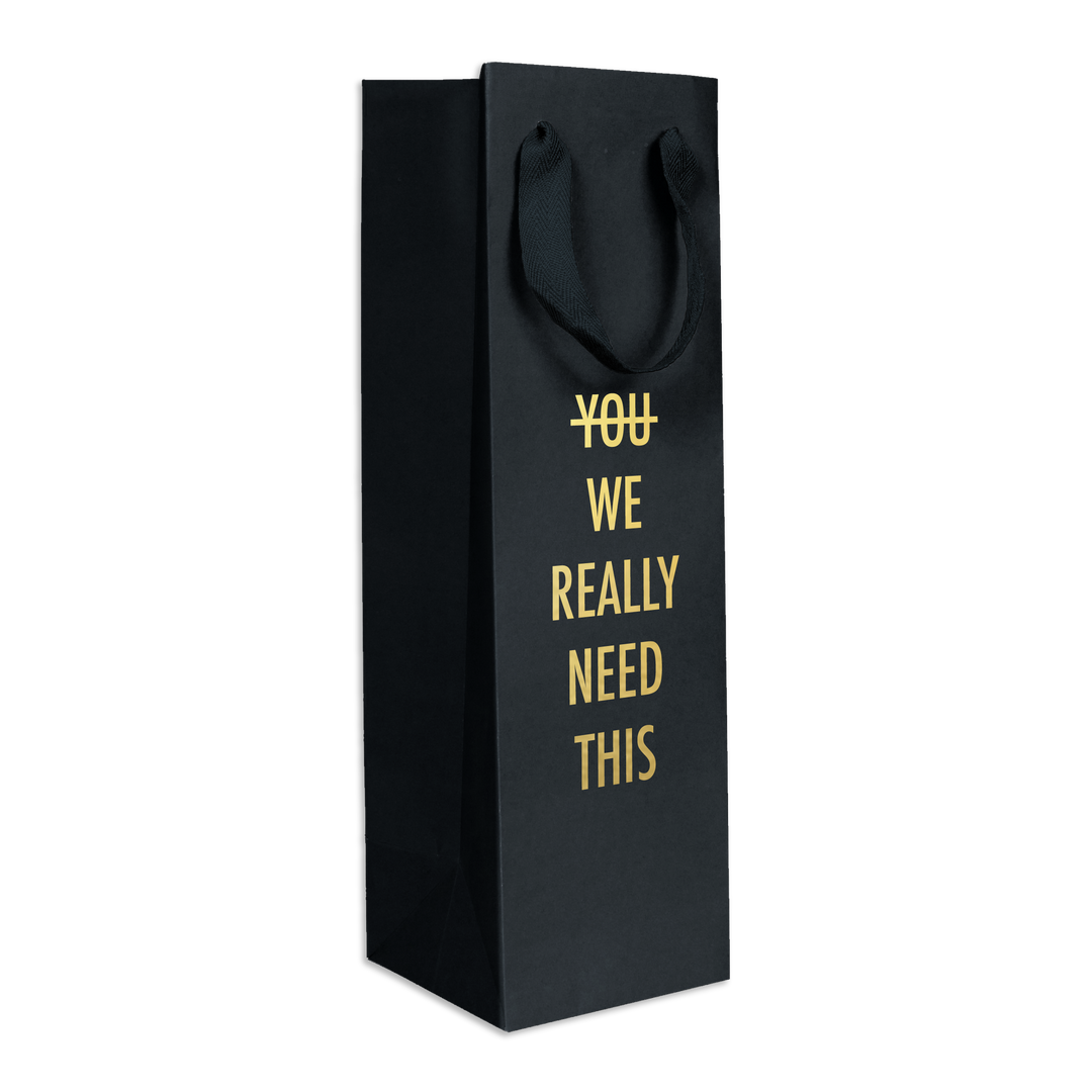 We Need This Wine Bag (Black)