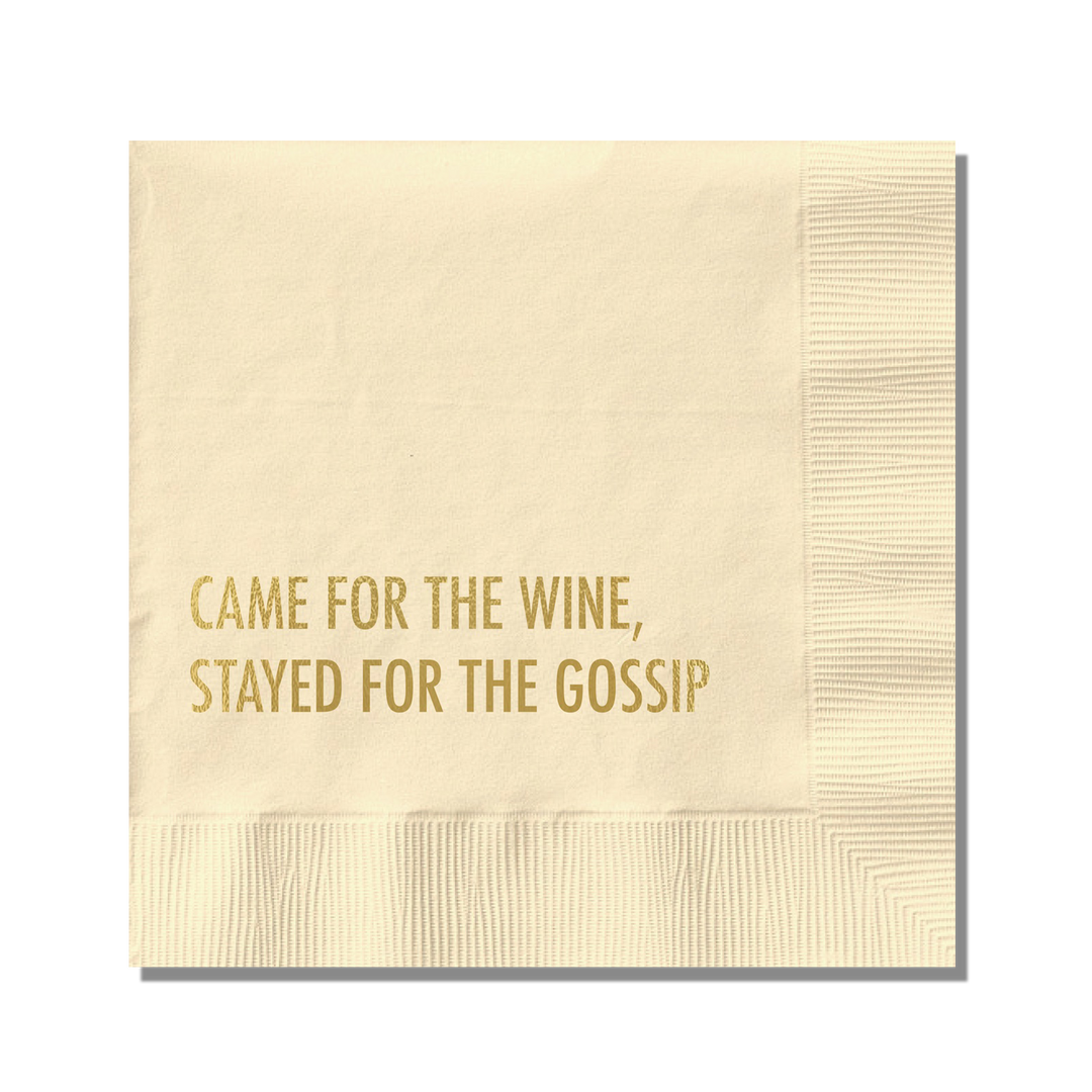 Wine & Gossip Cocktail Napkin