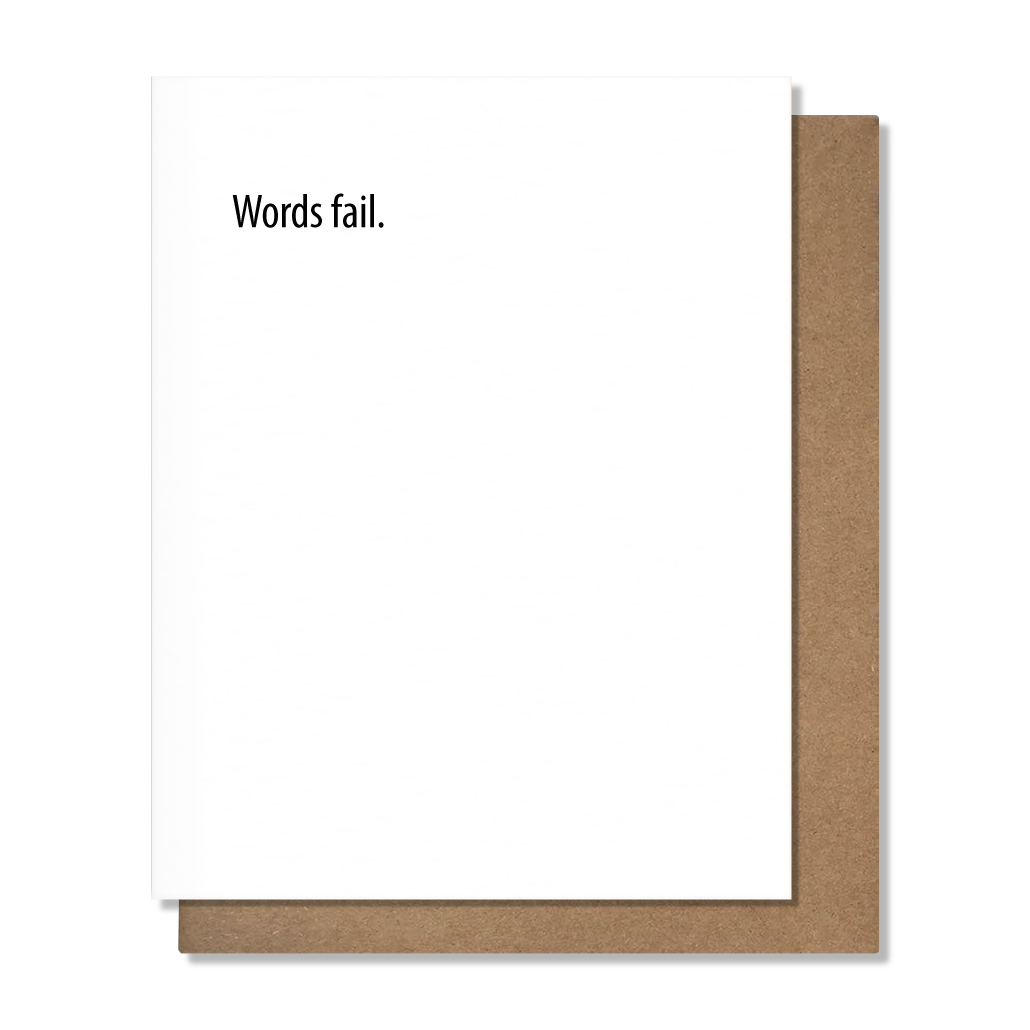 Words Fail Sympathy Card
