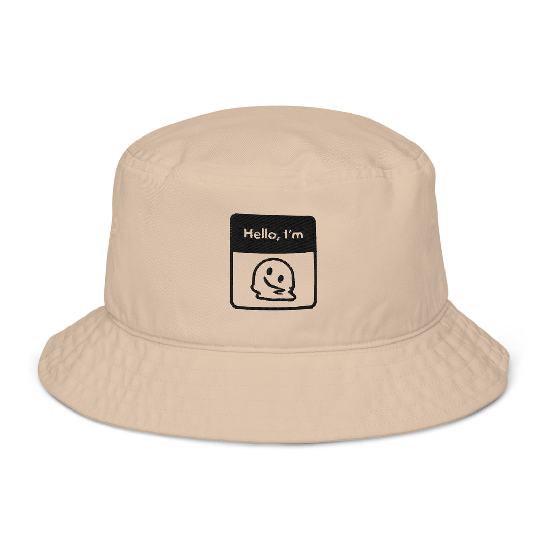Melting Face Organic bucket hat (Stone), Apparel, , , , ,
