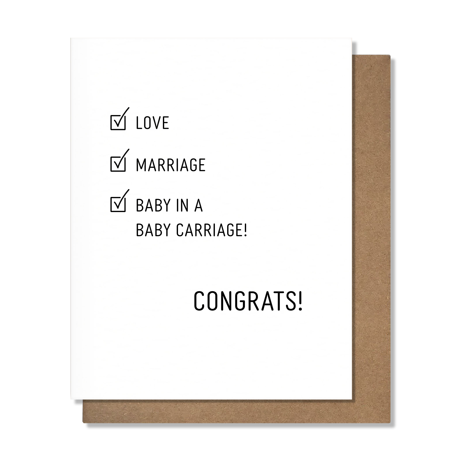 Baby Checklist Card