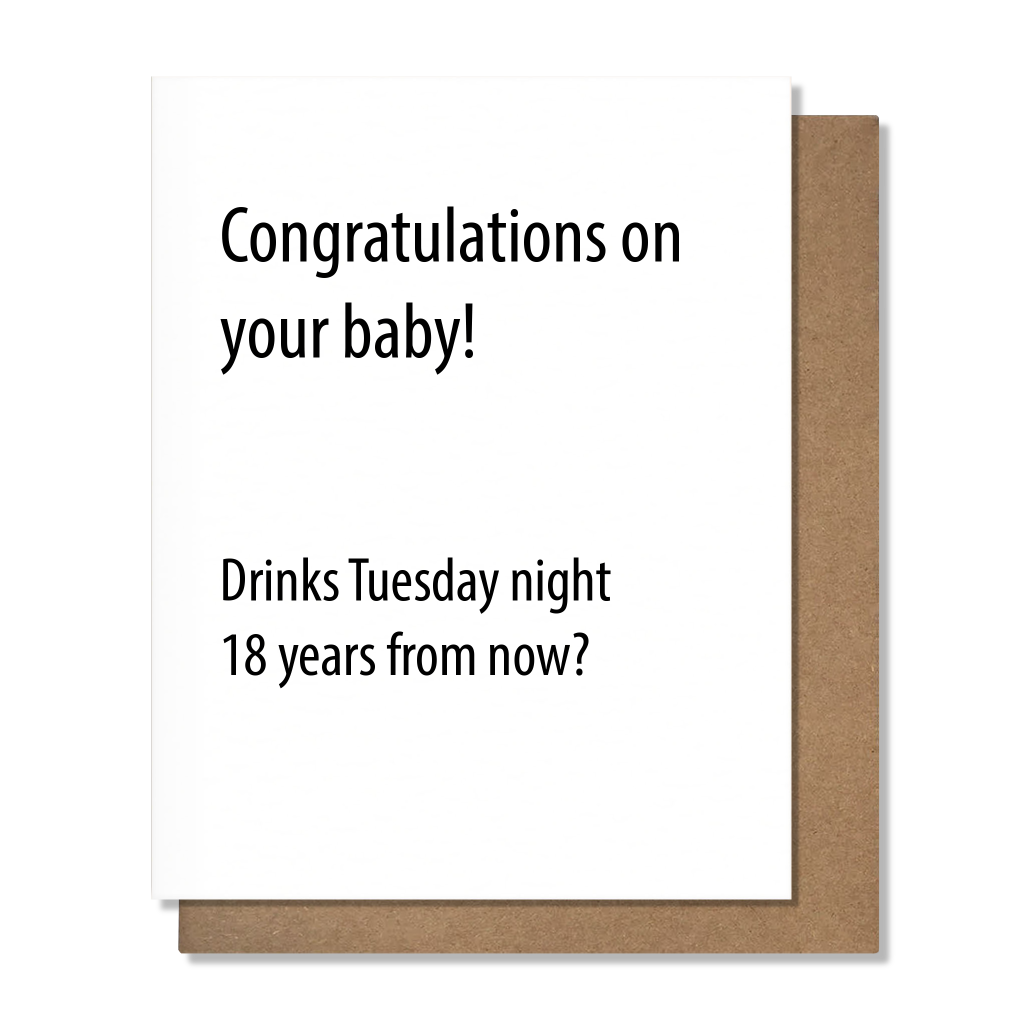 New Baby Drinks Card