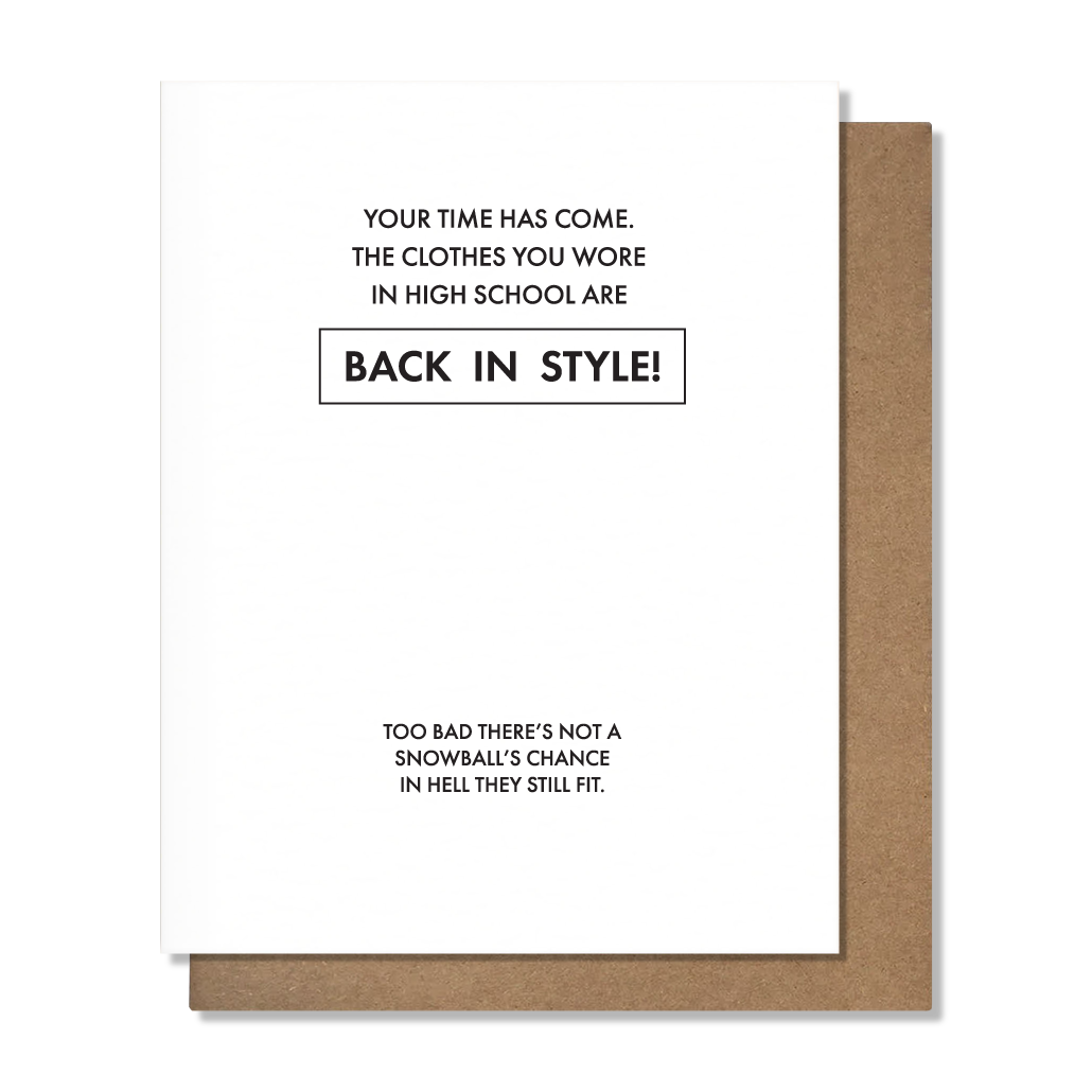 Back in Style Funny Card