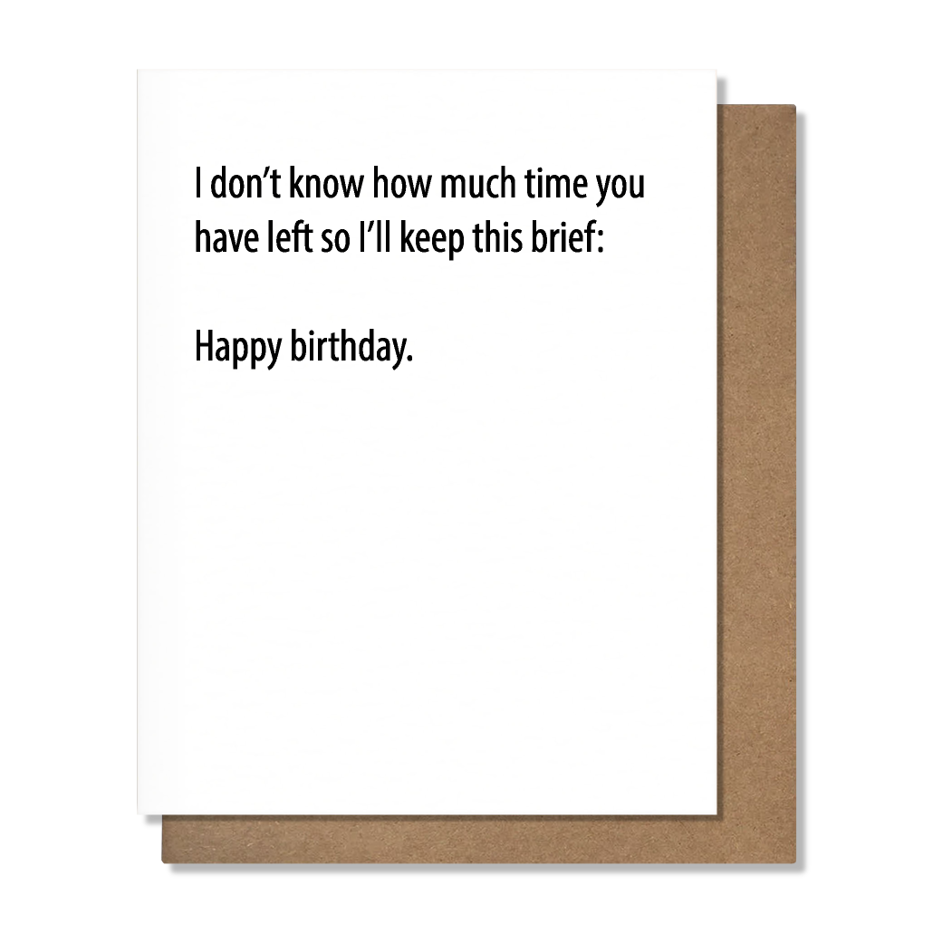 Keep it Brief Funny Birthday Card