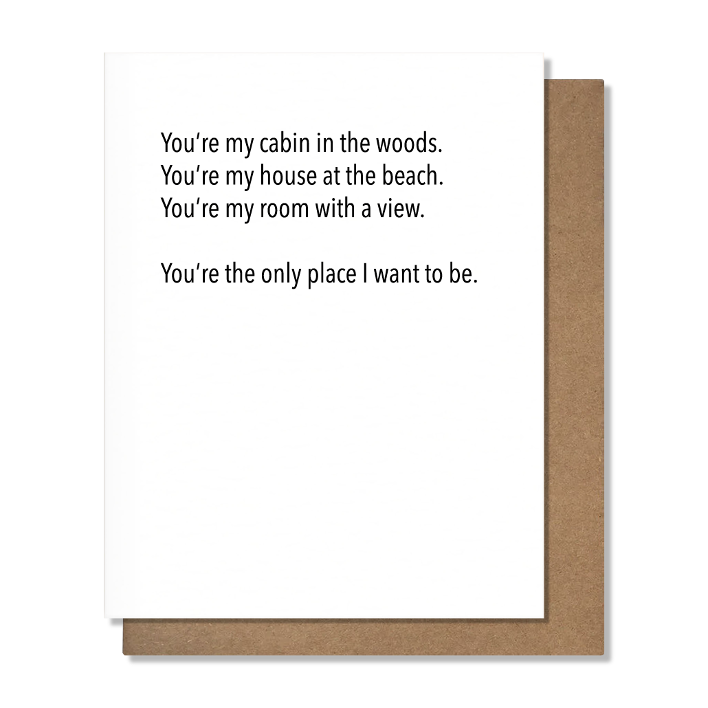 Cabin Poem Love Card