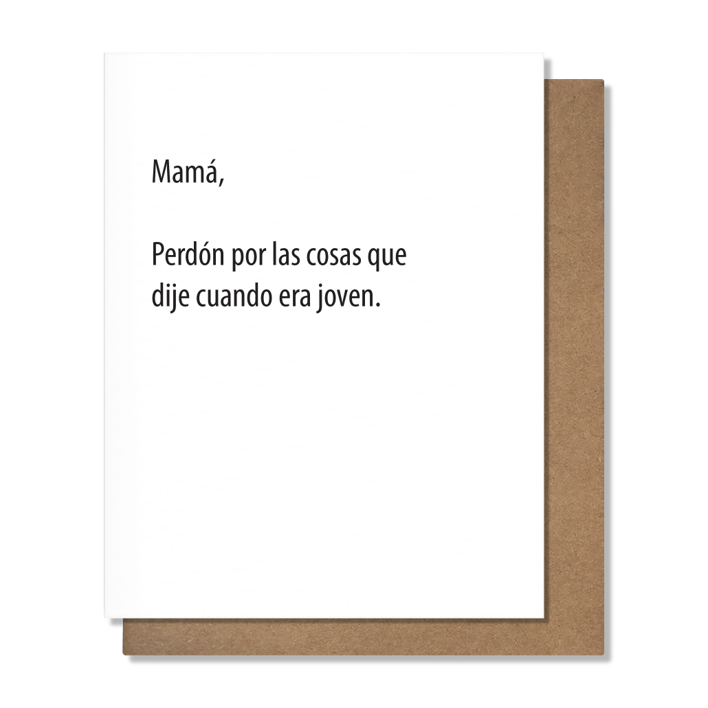 Cosas Mama Sorry Card