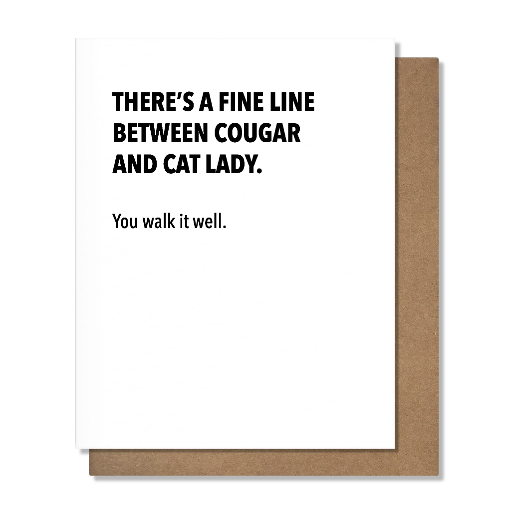 Cougar Funny Friend Card