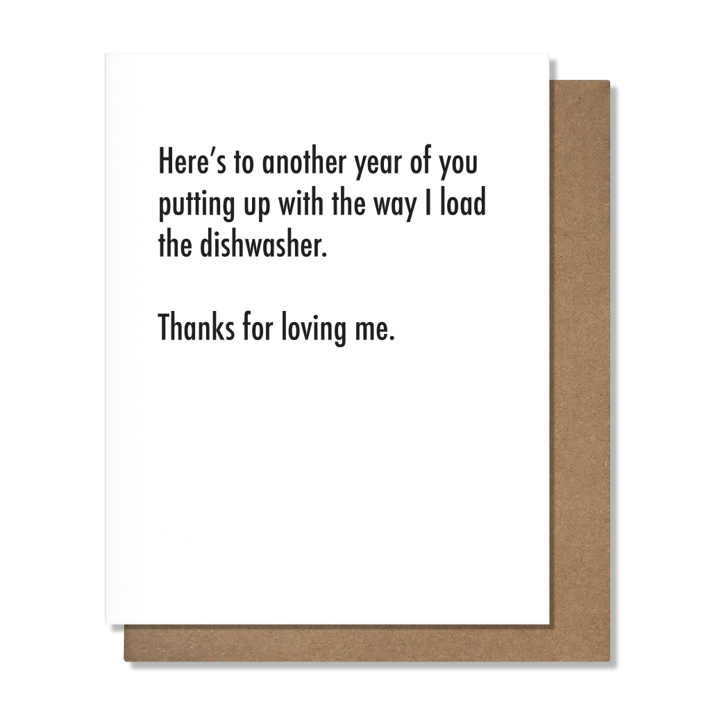 Dishwasher Funny Anniversary Card