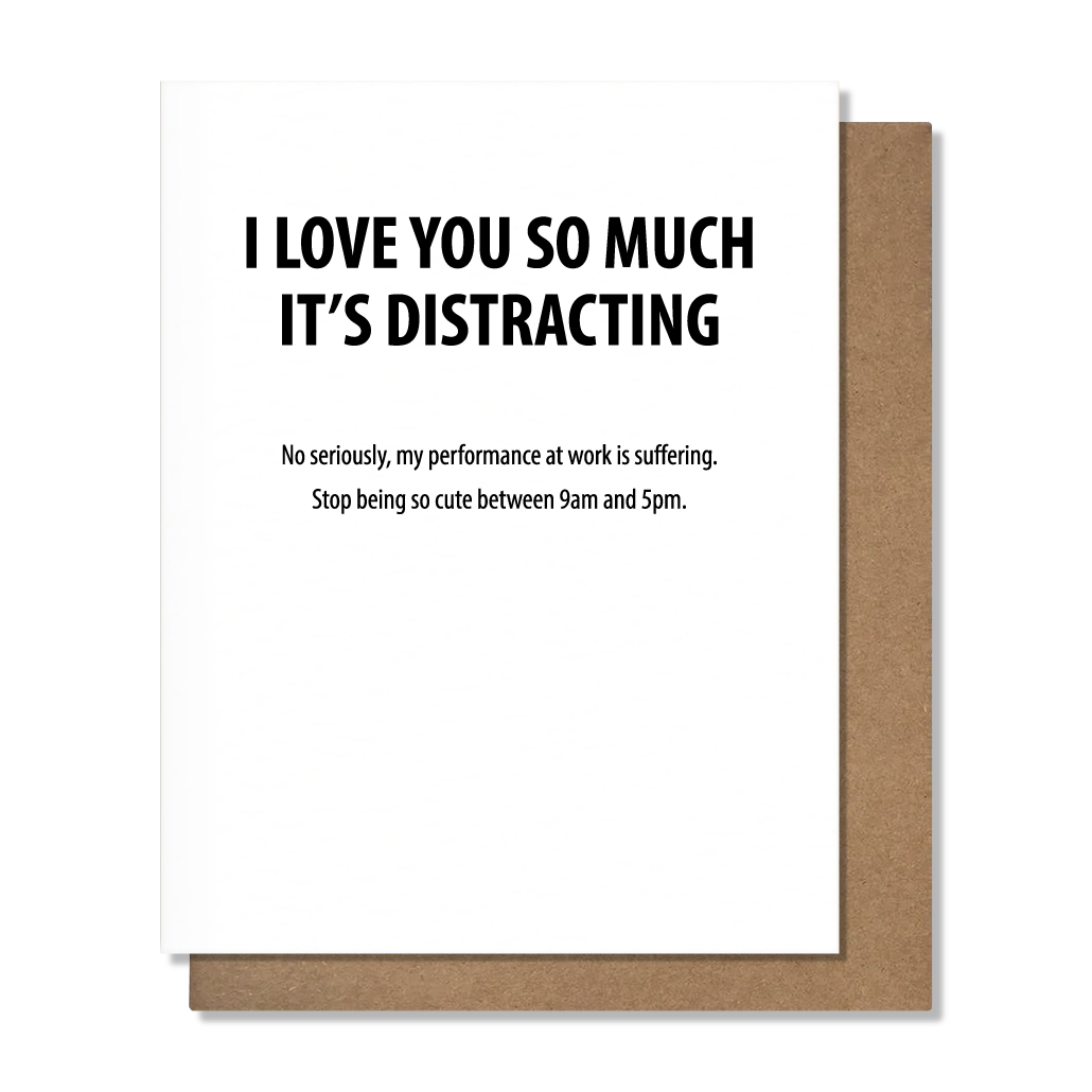 Distracting Funny Love Card