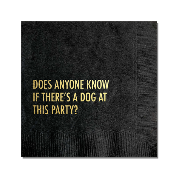 Dog at Party Cocktail Napkins