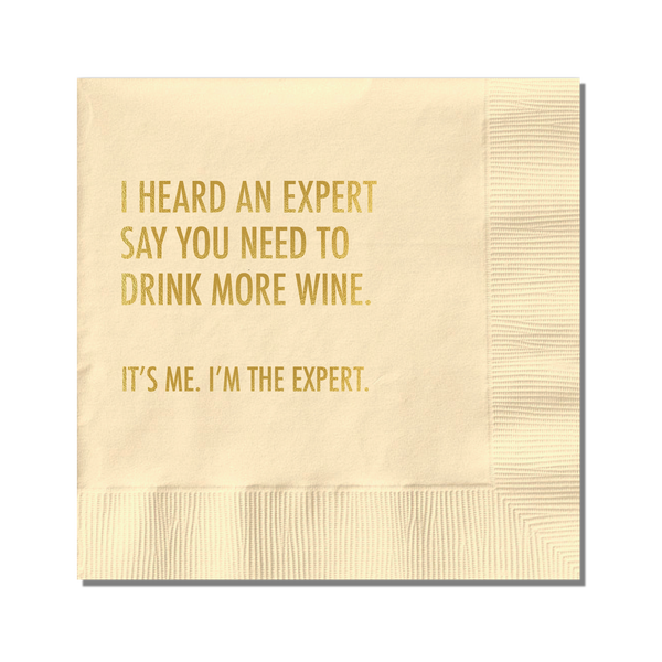 Drink More Wine Cocktail Napkins