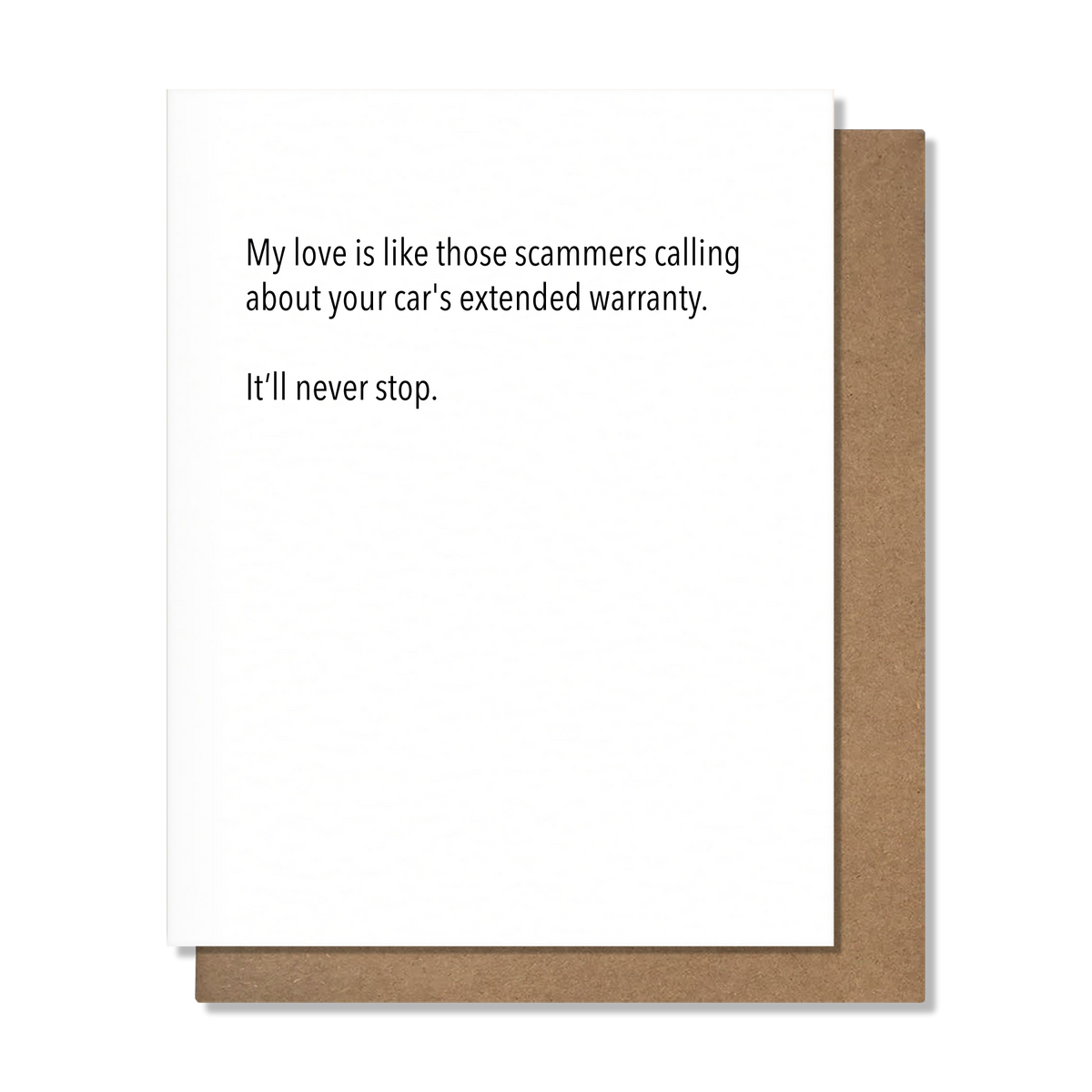 Extended Warranty — Funny Love Card