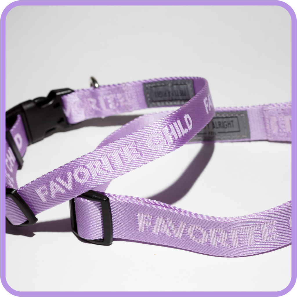 Favorite Child (lavender) Dog Collar