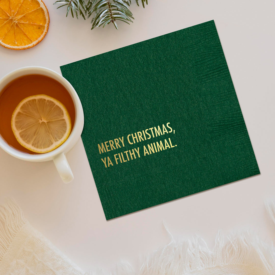 Filthy Animal Christmas Cocktail Napkins