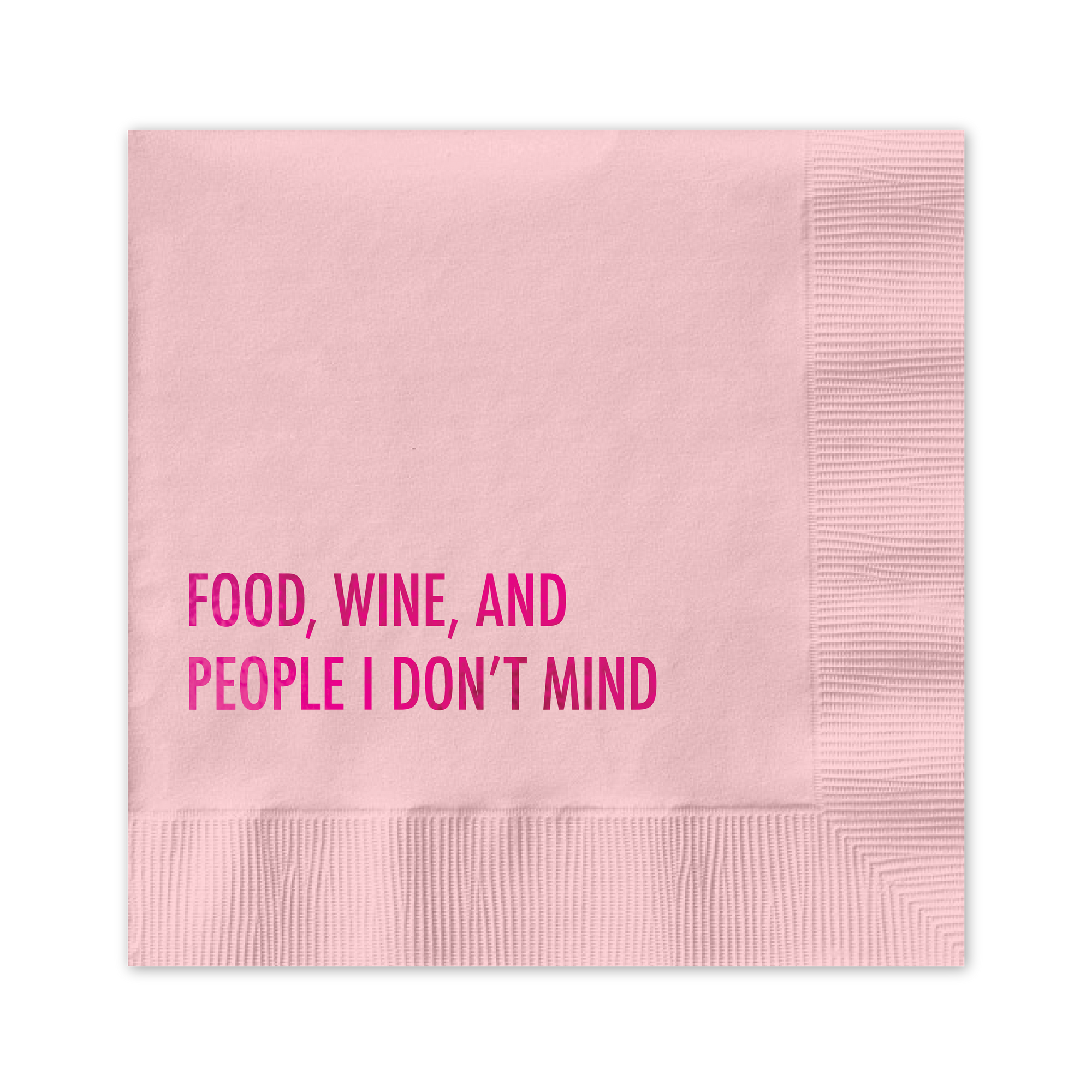 Food & Wine Cocktail Napkin Pink