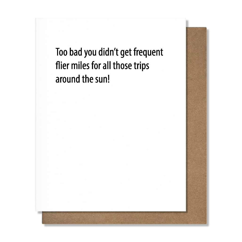 Frequent Flier Funny Birthday Card