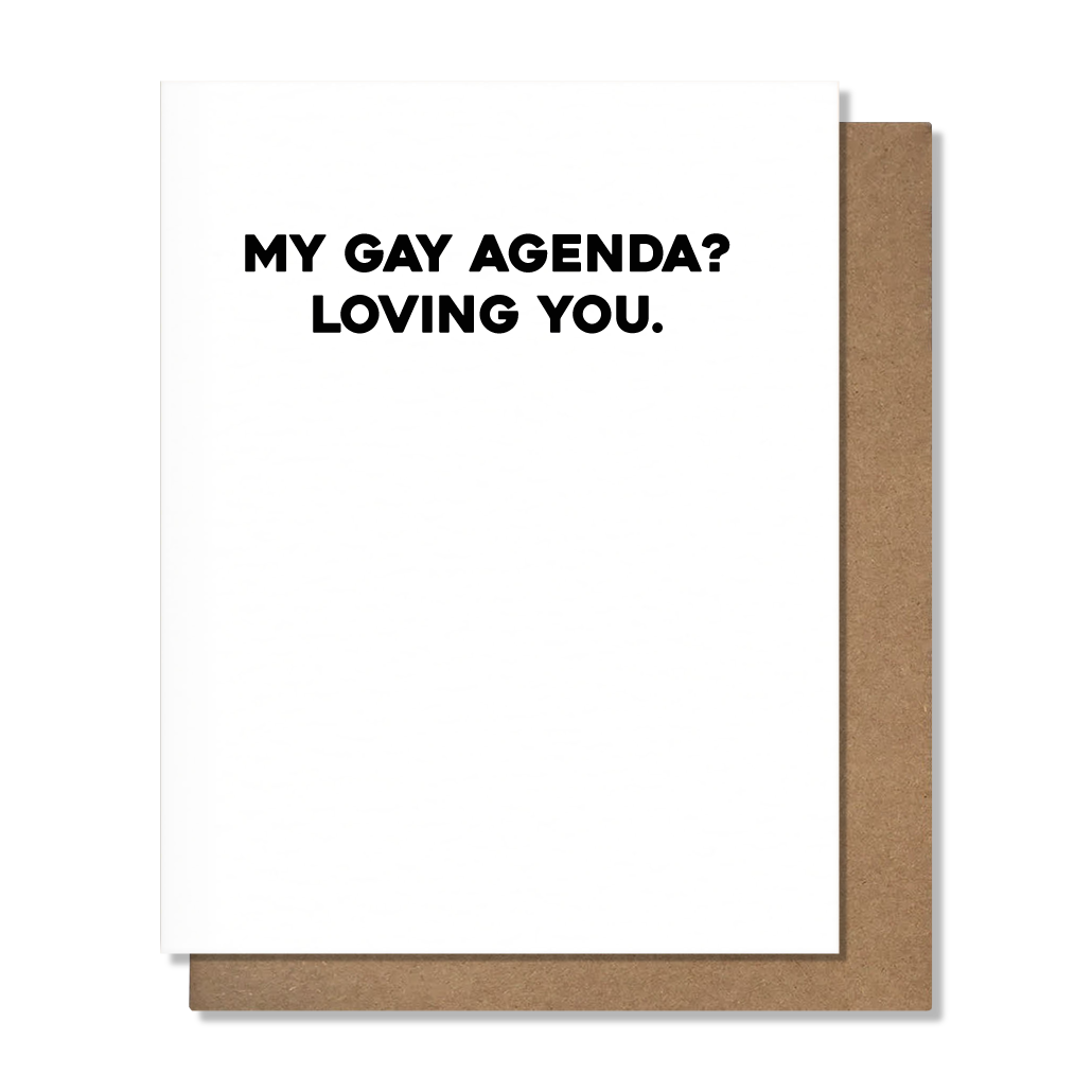 Gay Agenda Love Card