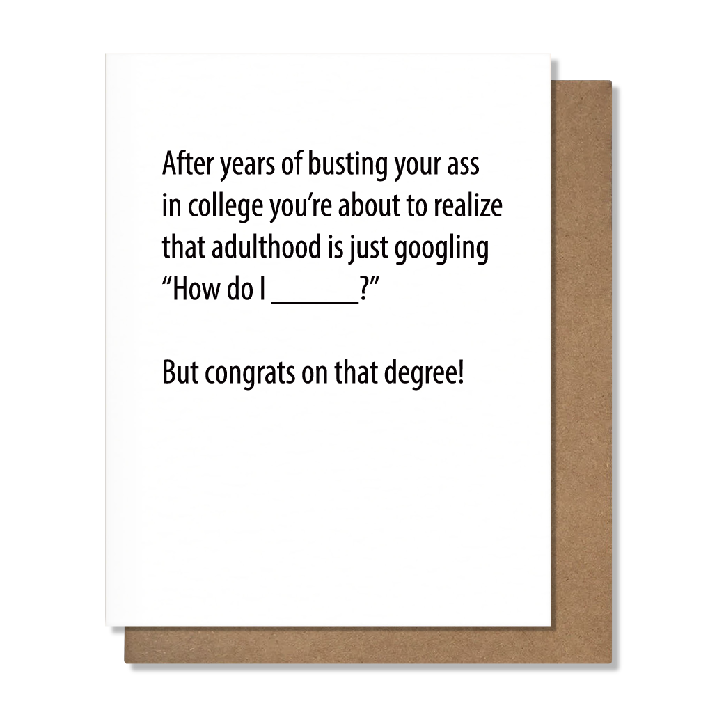 Google Degree Congratulations Card